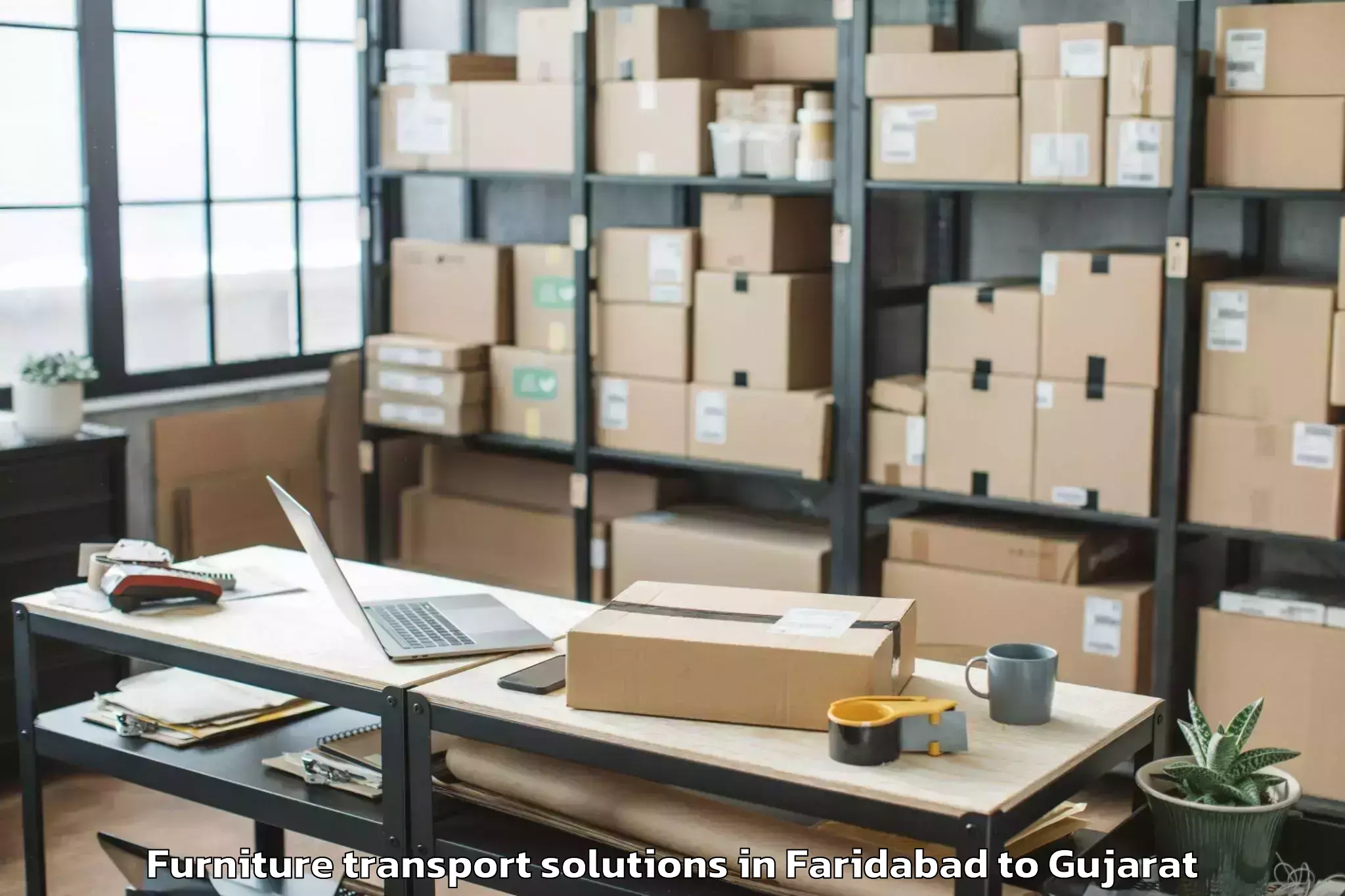 Comprehensive Faridabad to Girgadhada Furniture Transport Solutions